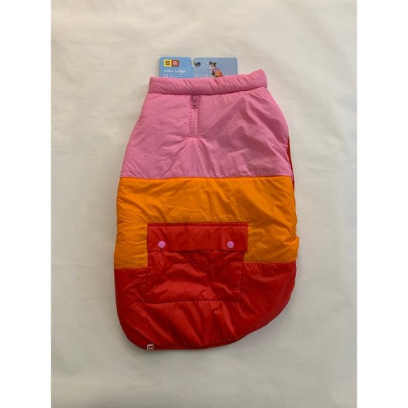 LEGO x Target Dog Coat - XL- Pink/Red/Orange puffer jacket - Picture 2 of 2